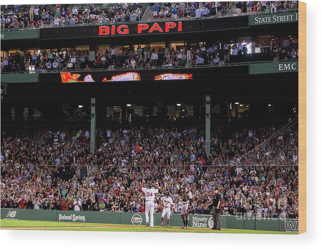 People Wood Print featuring the photograph David Ortiz by Billie Weiss/boston Red Sox