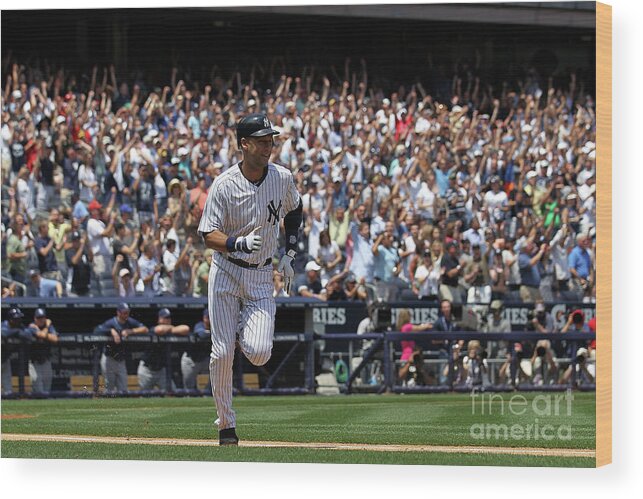 People Wood Print featuring the photograph Derek Jeter #3 by Nick Laham