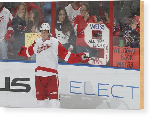 National Hockey League Wood Print featuring the photograph Detroit Red Wings v Florida Panthers #3 by Joel Auerbach
