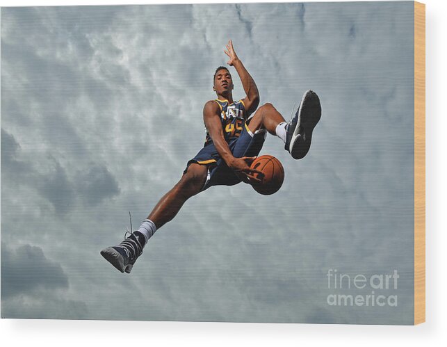 Nba Pro Basketball Wood Print featuring the photograph Donovan Mitchell by Jesse D. Garrabrant