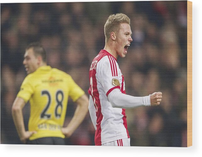 A.f.c. Ajax Wood Print featuring the photograph Dutch Eredivisie - Ajax v NAC Breda #3 by VI-Images