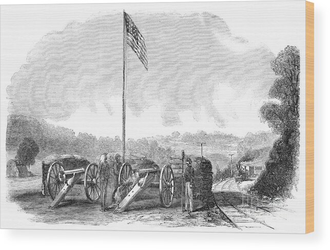 1861 Wood Print featuring the drawing Harper's Ferry, 1861 #5 by Granger