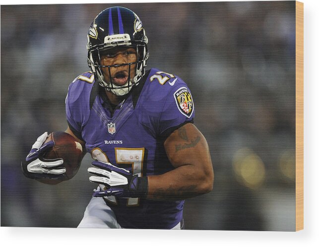 People Wood Print featuring the photograph Jacksonville Jaguars v Baltimore Ravens #3 by Patrick Smith