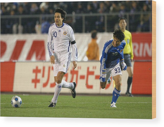 National Team Wood Print featuring the photograph Japan v Finland - Soccer International Friendly #3 by Kiyoshi Ota