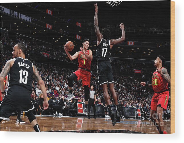 Jeremy Lin Wood Print featuring the photograph Jeremy Lin #3 by Nathaniel S. Butler