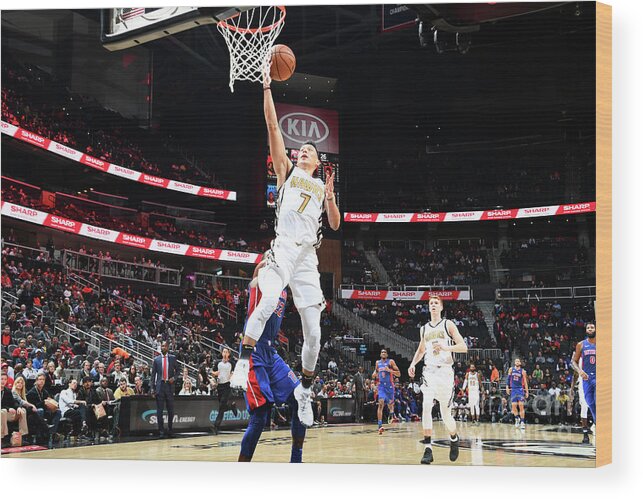Jeremy Lin Wood Print featuring the photograph Jeremy Lin by Scott Cunningham