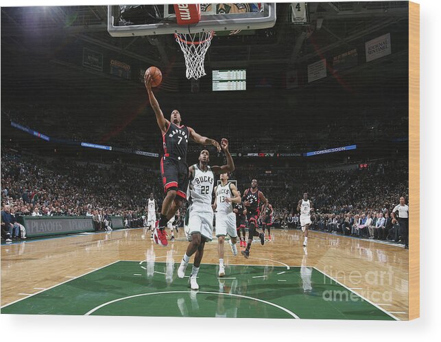 Kyle Lowry Wood Print featuring the photograph Kyle Lowry #3 by Nathaniel S. Butler