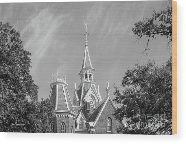 Mercer University Wood Print featuring the photograph Mercer University Godsey Administration by University Icons