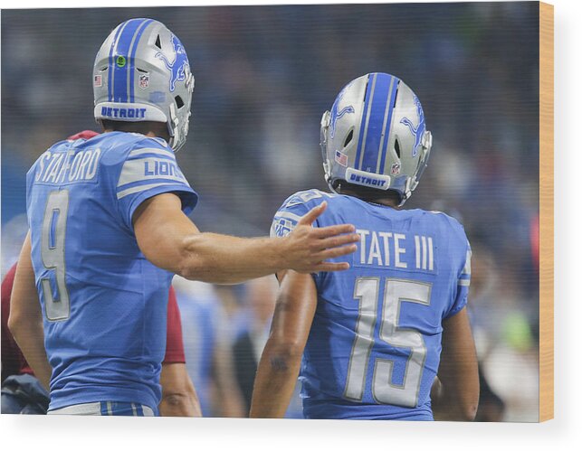 East Wood Print featuring the photograph NFL: AUG 19 Preseason - Jets at Lions #3 by Icon Sportswire