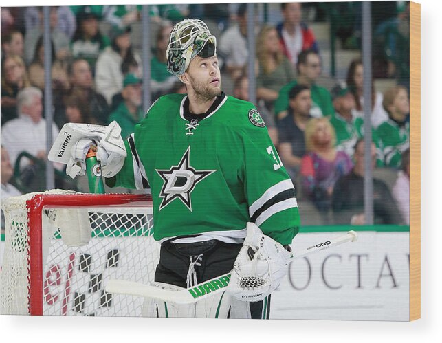 Antti Niemi Wood Print featuring the photograph NHL: MAR 08 Senators at Stars #3 by Icon Sportswire