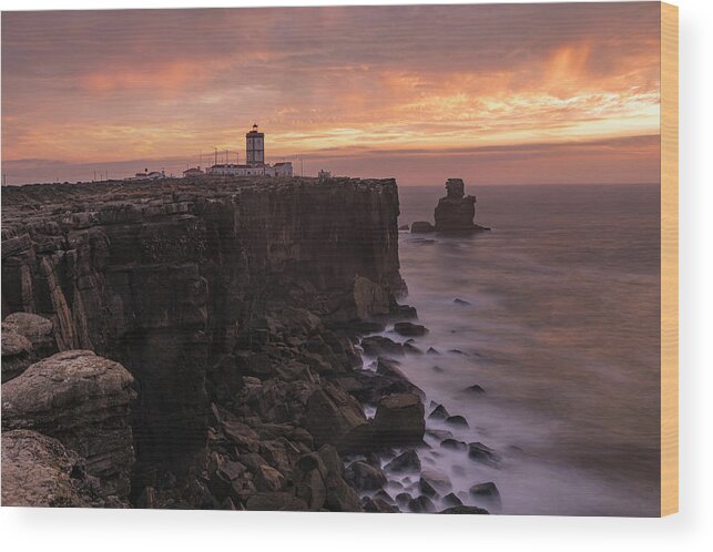 Lighthouse Wood Print featuring the photograph Peniche - Portugal #3 by Joana Kruse