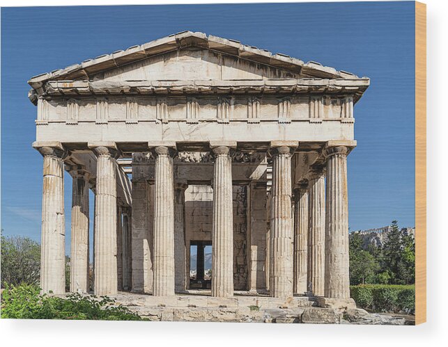 Temple Of Hephaestus Wood Print featuring the photograph Temple of Hephaestus Athens Greece #3 by Wayne Moran