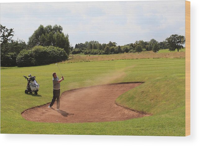 Sand Trap Wood Print featuring the photograph Glenmuir PGA Professional Championship #30 by Matthew Lewis