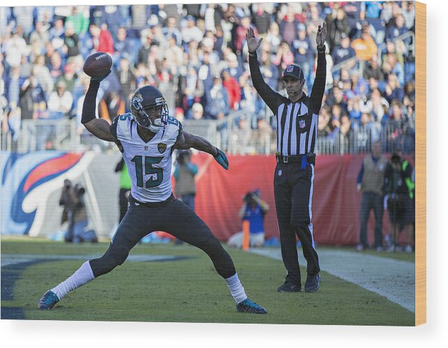 People Wood Print featuring the photograph Jacksonville Jaguars v Tennessee Titans #33 by Wesley Hitt