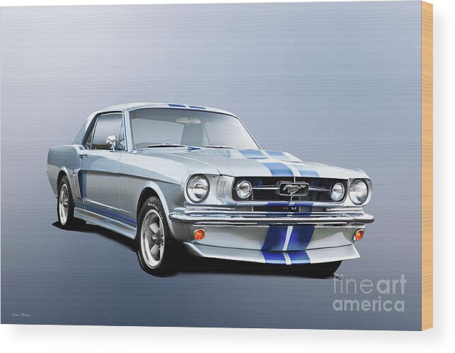 1965 Ford Mustang Wood Print featuring the photograph 1965 Ford Mustang Coupe #4 by Dave Koontz