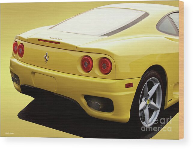 2001 Ferrari F360 Modena Wood Print featuring the photograph 2001 Ferrari F360 Modena #4 by Dave Koontz