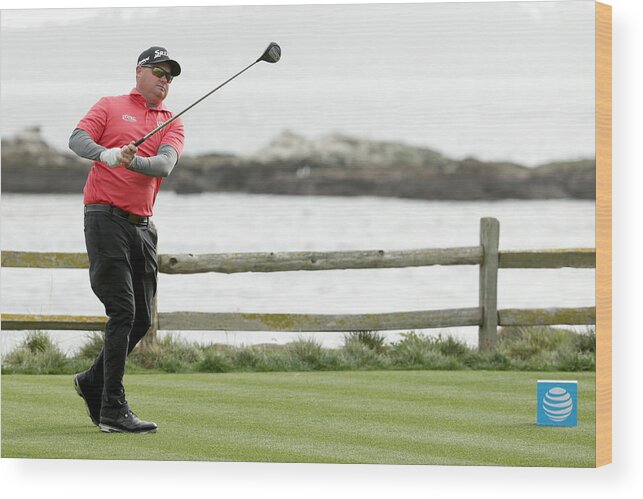 People Wood Print featuring the photograph AT&T Pebble Beach Pro-Am - Final Round #4 by Jeff Gross