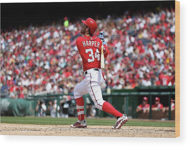 People Wood Print featuring the photograph Bryce Harper by Patrick Smith