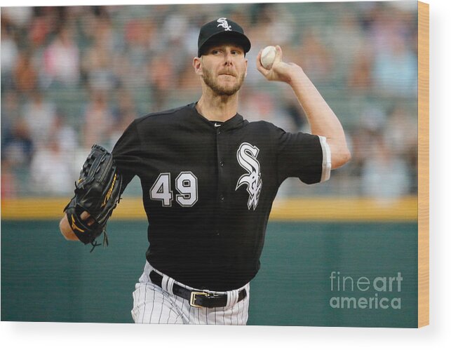 Three Quarter Length Wood Print featuring the photograph Chris Sale #4 by Jon Durr