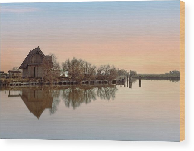 Comacchio Wood Print featuring the photograph Comacchio Valley - Italy #4 by Joana Kruse