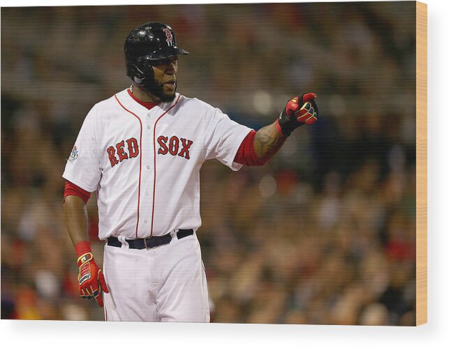 Playoffs Wood Print featuring the photograph David Ortiz by Elsa