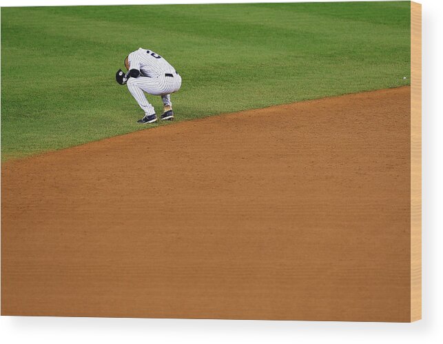 Ninth Inning Wood Print featuring the photograph Derek Jeter by Alex Trautwig