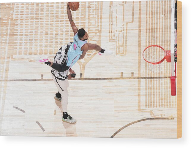 Nba Pro Basketball Wood Print featuring the photograph Derrick Jones by Nathaniel S. Butler