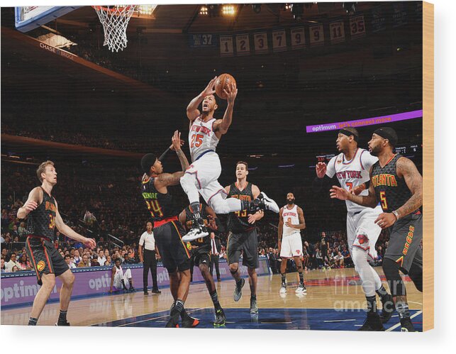 Nba Pro Basketball Wood Print featuring the photograph Derrick Rose by Jesse D. Garrabrant