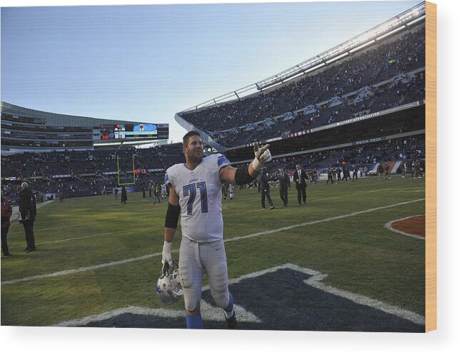 American Football Wood Print featuring the photograph Detroit Lions v Chicago Bears #4 by David Banks