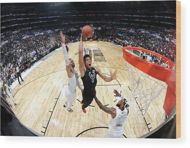 Nba Pro Basketball Wood Print featuring the photograph Giannis Antetokounmpo by Andrew D. Bernstein