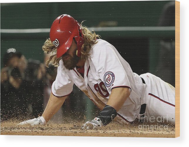 American League Baseball Wood Print featuring the photograph Jayson Werth by Patrick Smith