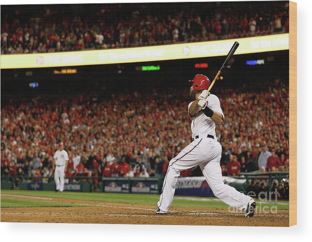 Playoffs Wood Print featuring the photograph Jayson Werth #4 by Rob Carr