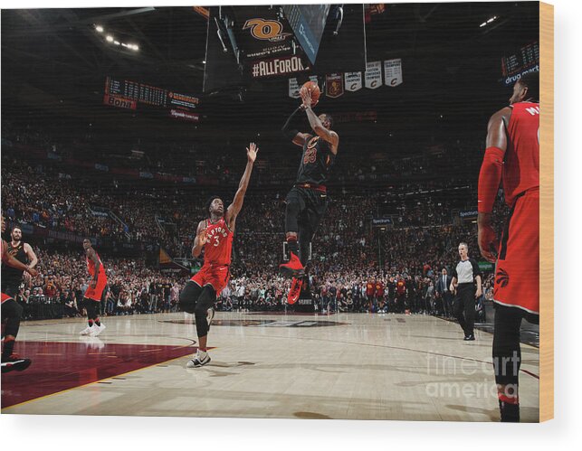 Lebron James Wood Print featuring the photograph Lebron James #4 by Jeff Haynes