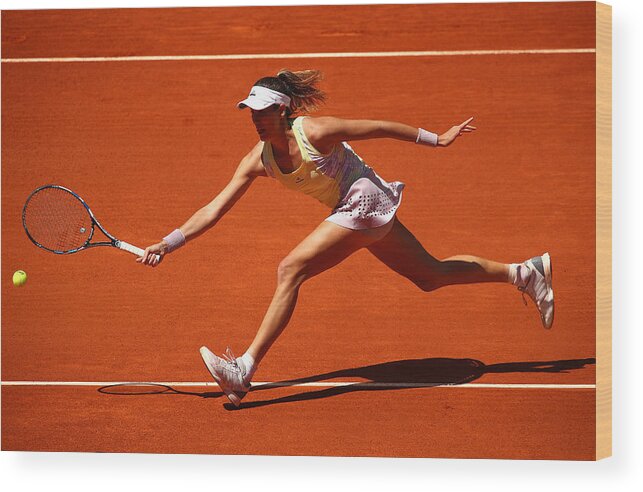 Tennis Wood Print featuring the photograph Mutua Madrid Open - Day Two by Clive Brunskill