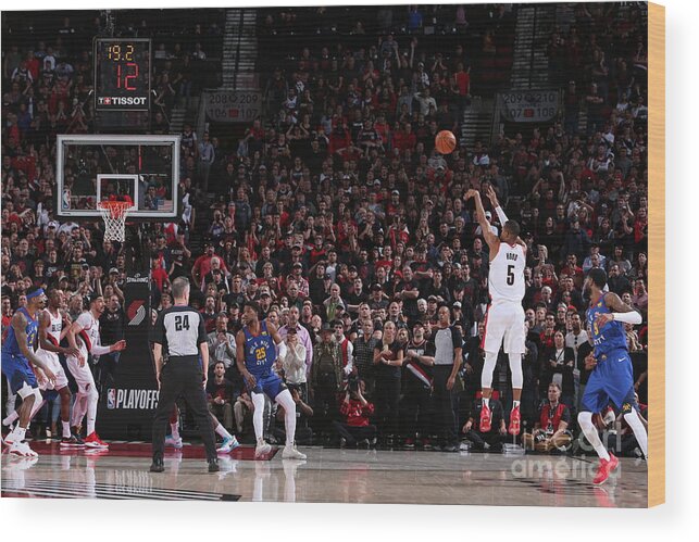 Rodney Hood Wood Print featuring the photograph Rodney Hood #4 by Sam Forencich