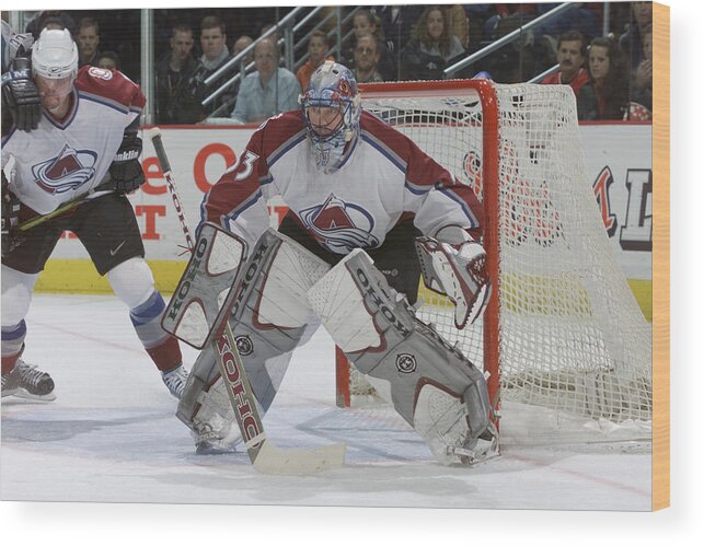 Playoffs Wood Print featuring the photograph Sharks v Avalanche #4 by Brian Bahr