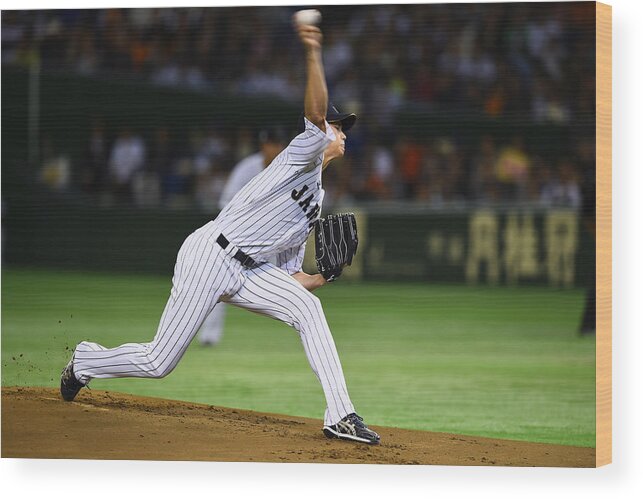 People Wood Print featuring the photograph South Korea v Japan - WBSC Premier 12 Semi Final #4 by Masterpress