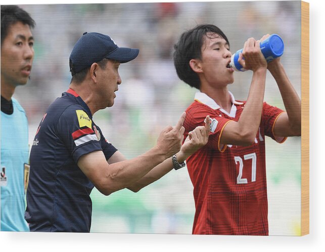 J2 League Wood Print featuring the photograph Tokyo Verdy v Nagoya Grampus - J.League J2 #4 by Etsuo Hara