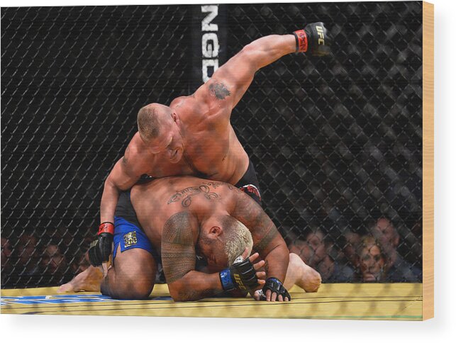 Event Wood Print featuring the photograph UFC 200: Tate v Nunes #4 by Brandon Magnus