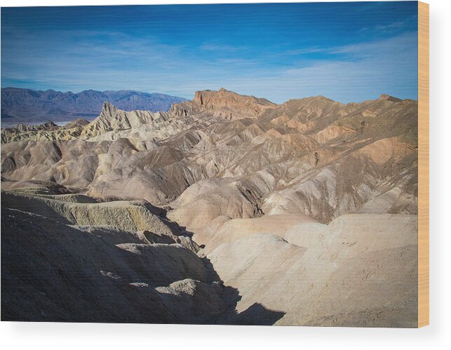 California Wood Print featuring the photograph Zabriskie Point Outlook #4 by Jonathan Babon