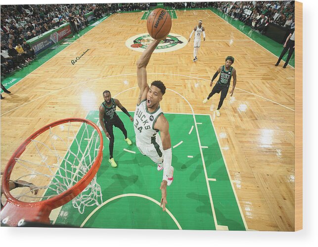 Playoffs Wood Print featuring the photograph Giannis Antetokounmpo by Nathaniel S. Butler