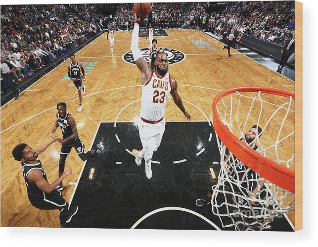 Lebron James Wood Print featuring the photograph Lebron James #42 by Nathaniel S. Butler