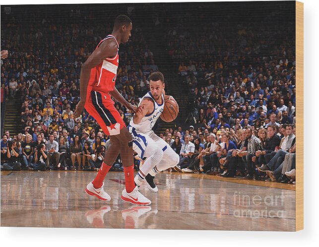 Stephen Curry Wood Print featuring the photograph Stephen Curry #42 by Noah Graham