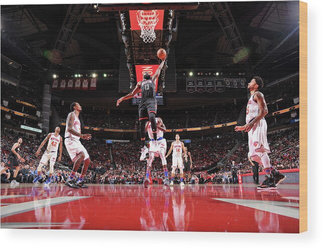 James Harden Wood Print featuring the photograph James Harden #43 by Bill Baptist