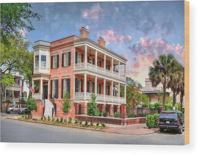 House Wood Print featuring the photograph 432 Abercorn... Say It Isn't So by Shelia Hunt