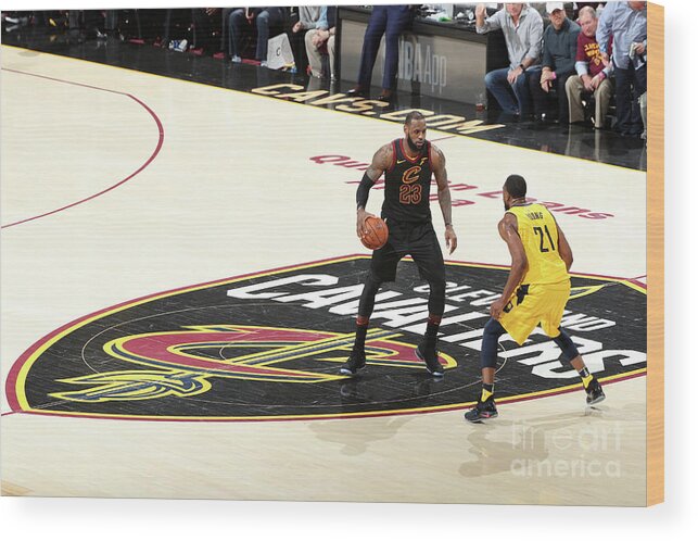 Lebron James Wood Print featuring the photograph Lebron James #44 by Nathaniel S. Butler