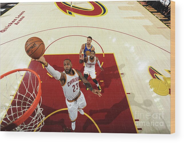 Lebron James Wood Print featuring the photograph Lebron James by Andrew D. Bernstein