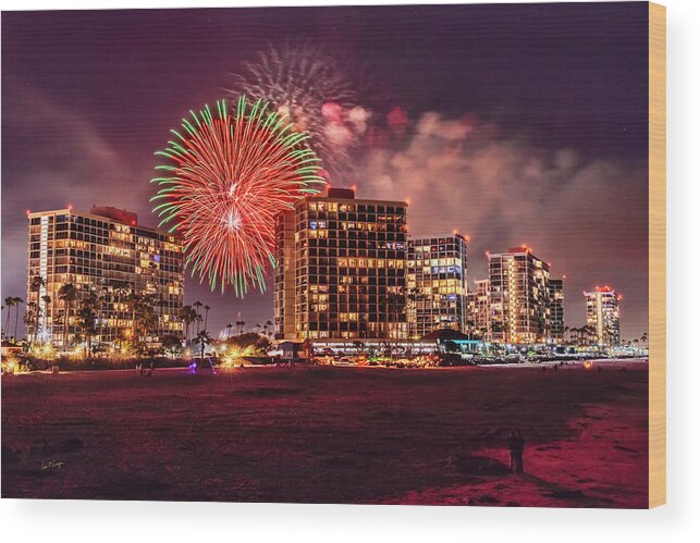 4th Of July Wood Print featuring the photograph 4th at the Shores by Dan McGeorge
