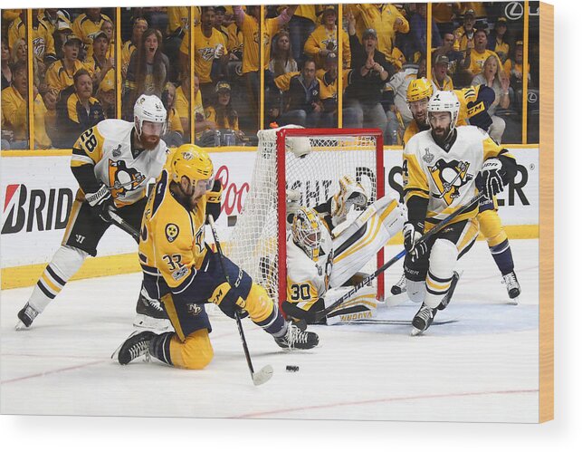 Playoffs Wood Print featuring the photograph 2017 NHL Stanley Cup Final - Game Four #5 by Frederick Breedon
