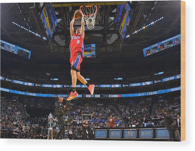 Mac Mcclung Wood Print featuring the photograph 2023 NBA All-Star - AT&T Slam Dunk Contest by Jesse D. Garrabrant